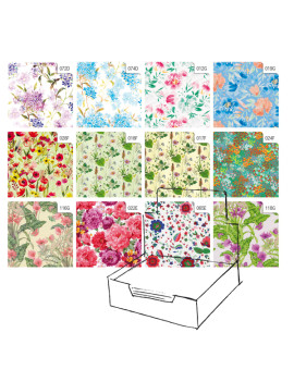 Carta Regalo in Fogli Raso Sadoch - 70x100 cm - R4403GEN (Assortiti Fiori Conf. 100)