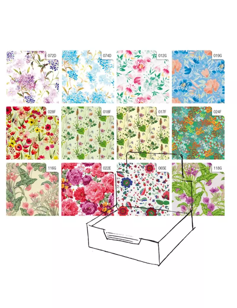 Carta Regalo in Fogli Raso Sadoch - 70x100 cm - R4403GEN (Assortiti Fiori Conf. 100) Carta Regalo in Fogli Raso Sadoch - 70x100 cm - R4403GEN (Assortiti Fiori Conf. 100)