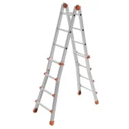 Scala Telescopica Squadra Marchetti - 8+8 Gradini - 21533 (Alluminio)