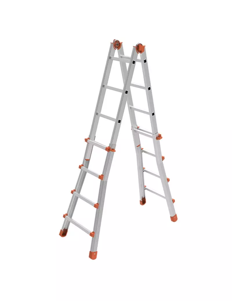 Scala Telescopica Squadra Marchetti - 8+8 Gradini - 21533 (Alluminio) Scala Telescopica Squadra Marchetti - 8+8 Gradini - 21533 (Alluminio)