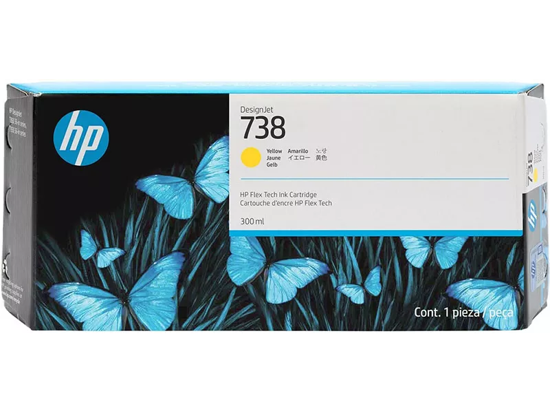 Cartuccia Originale HP 676M8A 738 (Giallo 300 ml)