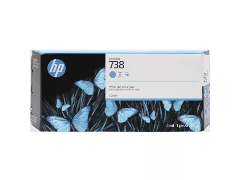 Cartuccia Originale HP 676M6A 738 (Ciano 300 ml)