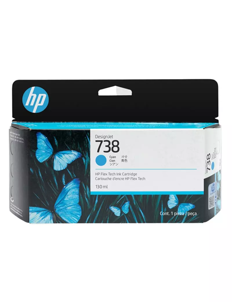 Cartuccia Originale HP 498N5A 738 (Ciano 130 ml) Cartuccia Originale HP 498N5A 738 (Ciano 130 ml)