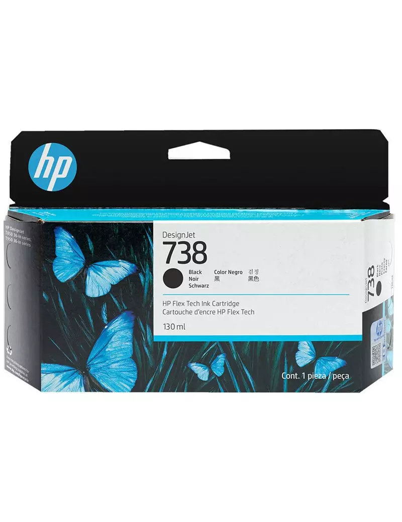 Cartuccia Originale HP 498N4A 738 (Nero 130 ml) Cartuccia Originale HP 498N4A 738 (Nero 130 ml)