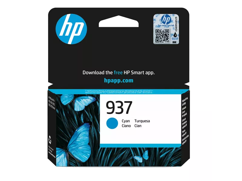 Cartuccia Originale HP 4S6W2NE 937 (Ciano 800 pagine) Cartuccia Originale HP 4S6W2NE 937 (Ciano 800 pagine)