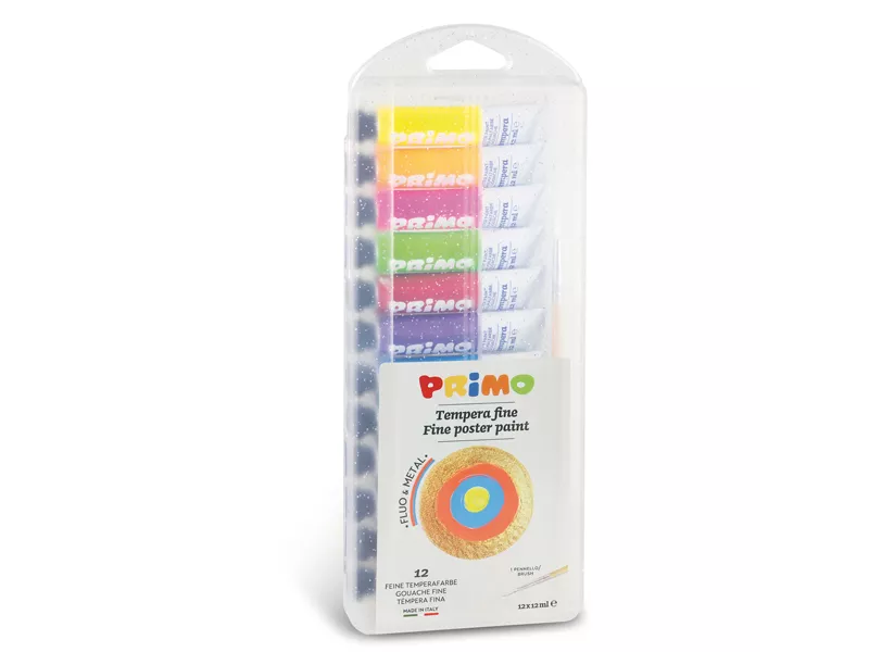 Tubetto Tempera Primo Morocolor - 12 ml - 450T12FMP (Metal e Fluo Conf. 12) Tubetto Tempera Primo Morocolor - 12 ml - 450T12FMP (Metal e Fluo Conf. 12)