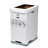 Cestino per Riciclo Bankers Box System Fellowes - 90 Litri - 0193201 (Bianco Conf. 5)