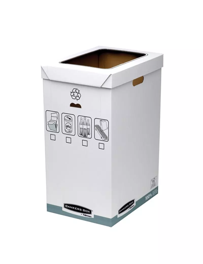 Cestino per Riciclo Bankers Box System Fellowes - 90 Litri - 0193201 (Bianco Conf. 5) Cestino per Riciclo Bankers Box System Fellowes - 90 Litri - 0193201 (Bianco Conf. 5)
