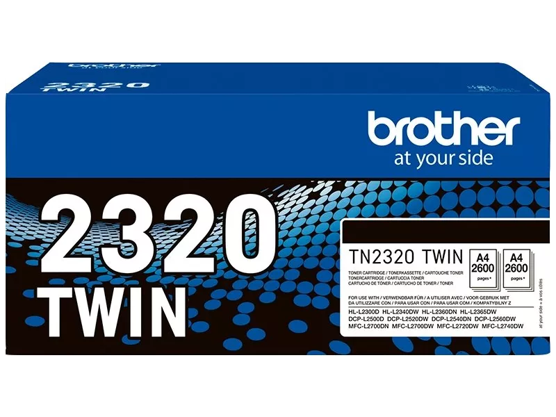 Multipack Toner Originali Brother TN-2320 TWIN (Nero 2600 pagine Conf. 2)