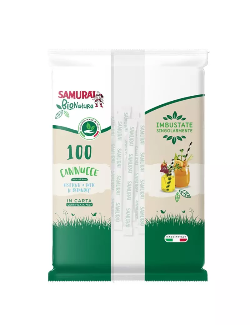 Cannuccia in Carta Samurai - 3641SM (Bianco Nero e Avana Conf. 100) Cannuccia in Carta Samurai - 3641SM (Bianco Nero e Avana Conf. 100)