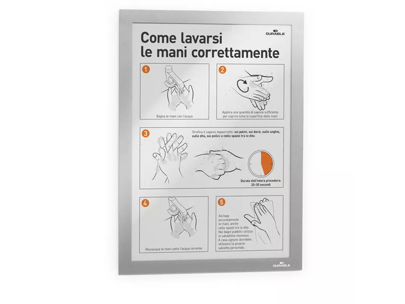 Cornice Magnetica Duraframe Durable - A4 - 4872-23 (Argento Conf. 2)