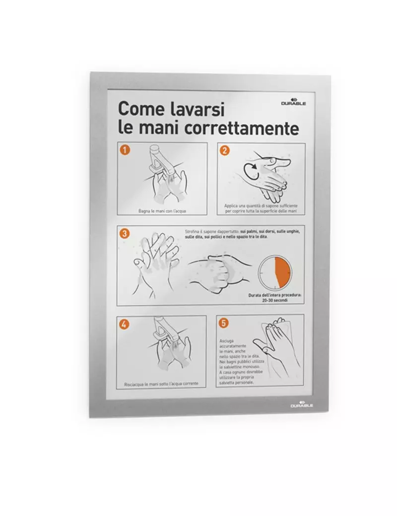 Cornice Magnetica Duraframe Durable - A4 - 4872-23 (Argento Conf. 2) Cornice Magnetica Duraframe Durable - A4 - 4872-23 (Argento Conf. 2)