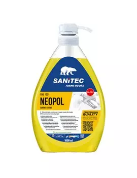 Detergente Piatti Gel Neopol Sanitec - 1231 - 1 Litro (Limone di Sicilia)