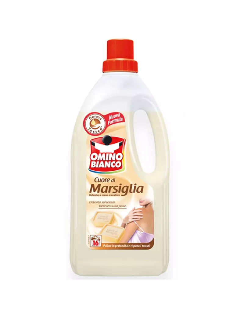 Detersivo Liquido per Lavatrice Cuore di Marsiglia Ominobianco - M92476 - 1 Litro Detersivo Liquido per Lavatrice Cuore di Marsiglia Ominobianco - M92476 - 1 Litro