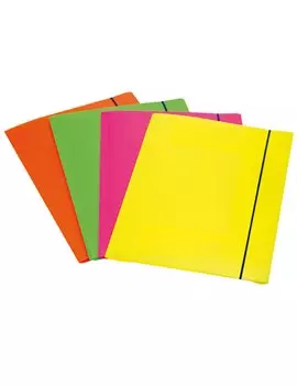 Cartella 3 Lembi con Elastico Shocking File 3L - 25,5x35,5 cm - 1028001 (Assortiti Fluo Conf. 4)