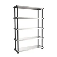 Scaffalatura Terry Store Age - 120 kg - 119x45x185 cm - 1003054 (Nero e Grigio)
