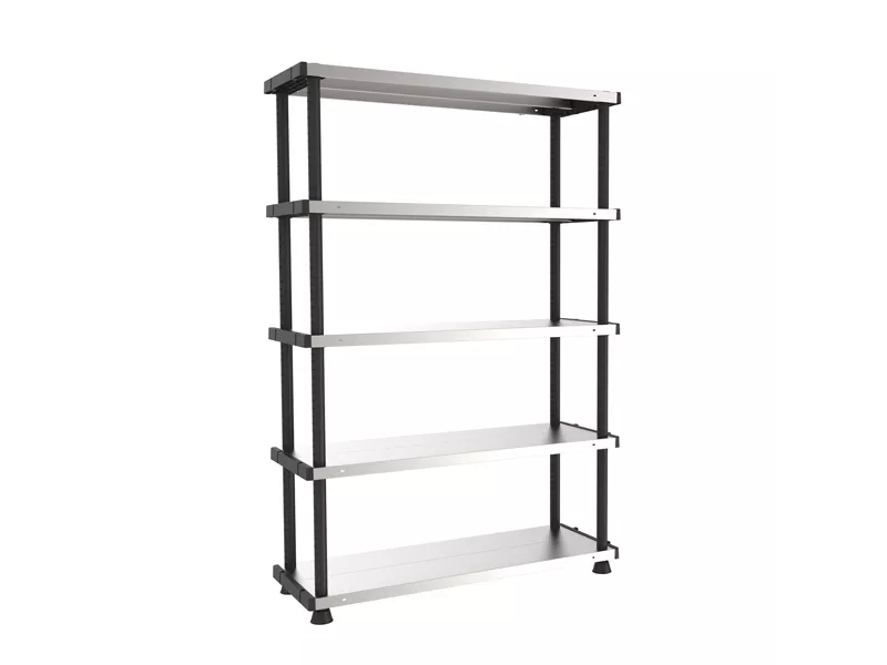 Scaffalatura Terry Store Age - 120 kg - 119x45x185 cm - 1003054 (Nero e Grigio)