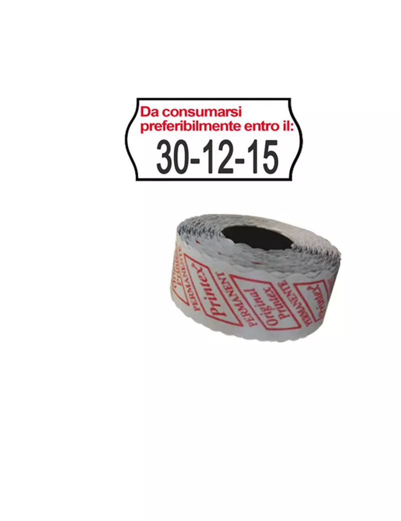 Etichette per Prezzatrice Smart 8/2612 Printex - Permanenti Da Consumarsi - 26x12 mm - 2612SFP14ST (Bianco Conf. 10) Etichette per Prezzatrice Smart 8/2612 Printex - Permanenti Da Consumarsi - 26x12 mm - 2612SFP14ST (Bianco Conf. 10)