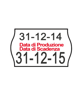 Etichette per Prezzatrice Smart 16/2616 Printex - Permanenti Produzione Scadenza - 26x16 mm - 2616SBP10STPS (Bianco Conf. 10)