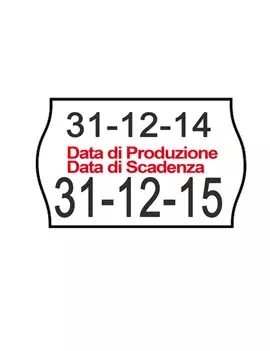 Etichette per Prezzatrice Smart 16/2616 Printex - Permanenti Produzione Scadenza - 26x16 mm - 2616SBP10STPS (Bianco Conf. 10)