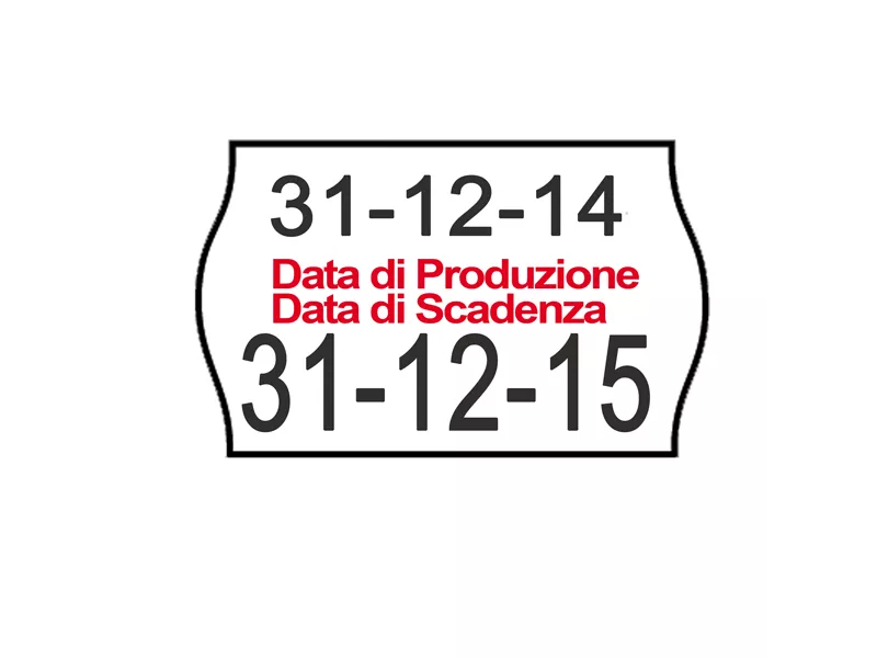 Etichette per Prezzatrice Smart 16/2616 Printex - Permanenti Produzione Scadenza - 26x16 mm - 2616SBP10STPS (Bianco Conf. 10)