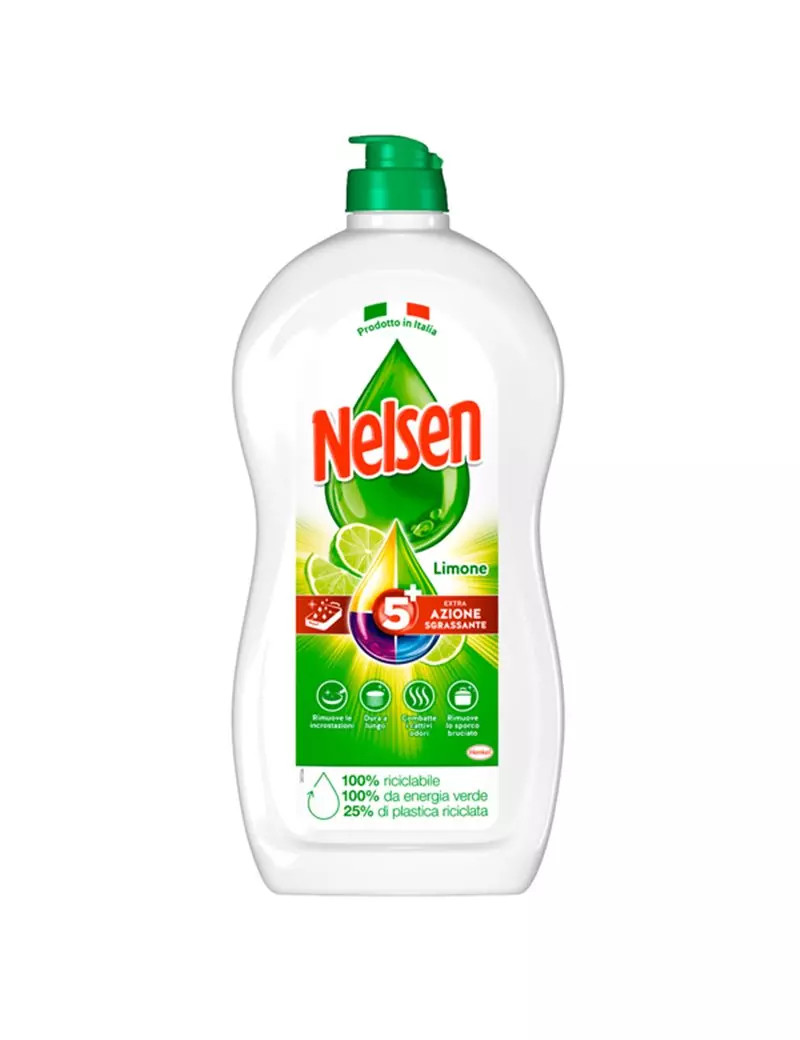 Detersivo Piatti Nelsen - 2575765 - 900 ml (Limone) Detersivo Piatti Nelsen - 2575765 - 900 ml (Limone)