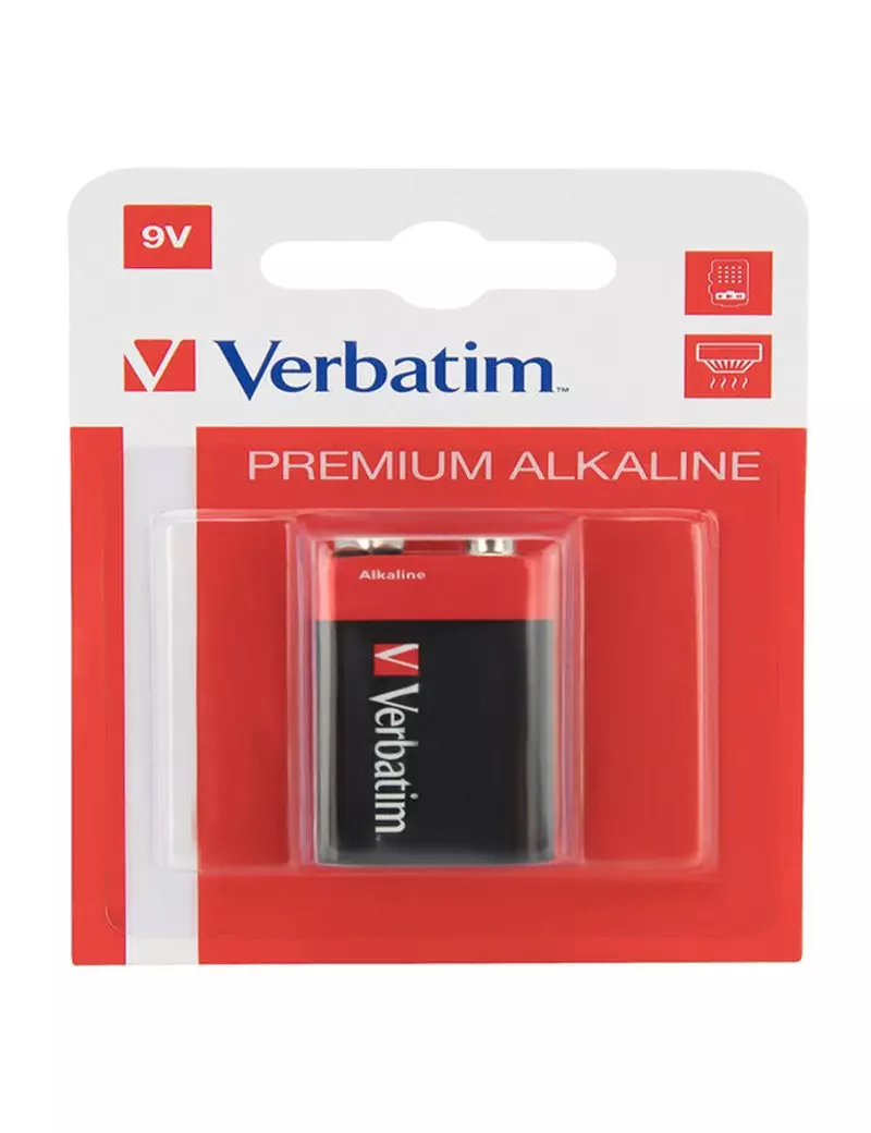 Pila Premium Alkaline Verbatim - 9 V - 49924