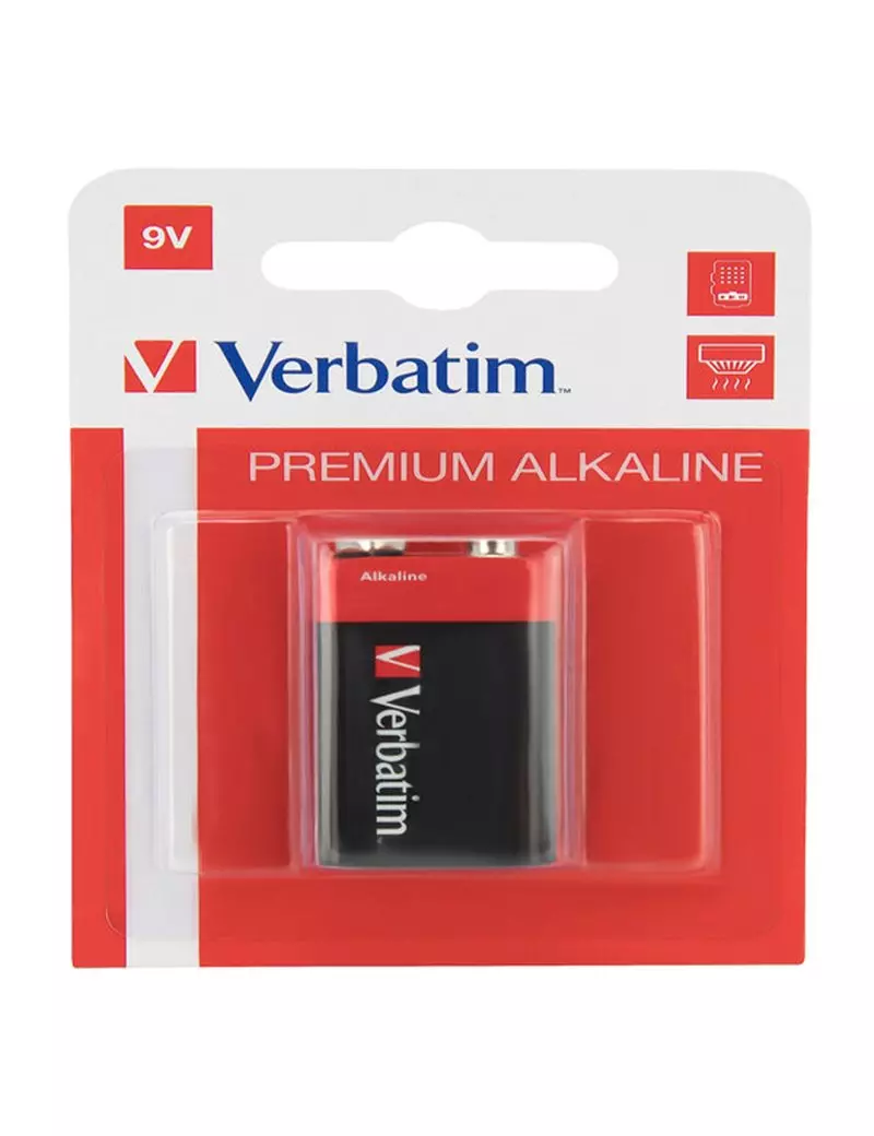 Pila Premium Alkaline Verbatim - 9 V - 49924 Pila Premium Alkaline Verbatim - 9 V - 49924