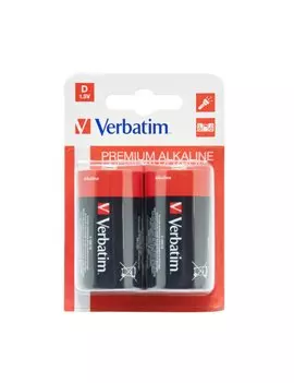 Pila Premium Alkaline Verbatim - Torcia D - 1,5 V - 49923 (Conf. 2)