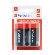 Pila Premium Alkaline Verbatim - Torcia D - 1,5 V - 49923 (Conf. 2)
