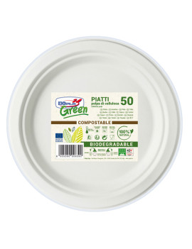 Piatti Frutta Biodegradabili DOpla - 17 cm - 07758 (Bianco Conf. 50)