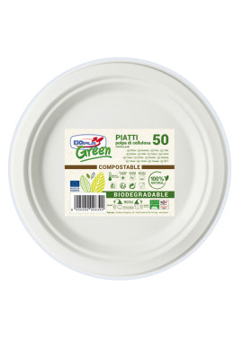 Piatti Frutta Biodegradabili DOpla - 17 cm - 07758 (Bianco Conf. 50)