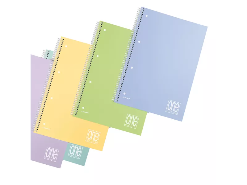 Quaderno Spiralato Pastel One Color Blasetti - A5 Plus - 1 Rigo senza Margini - 7040 (Assortiti Conf. 6)