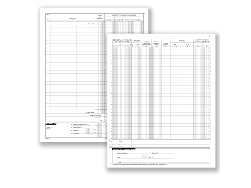Registro Corrispettivi Data Ufficio - 24,5x31 cm - 16 Pagine Numerate - DU1386N0000 Registro Corrispettivi Data Ufficio - 24,5x31 cm - 16 Pagine Numerate - DU1386N0000