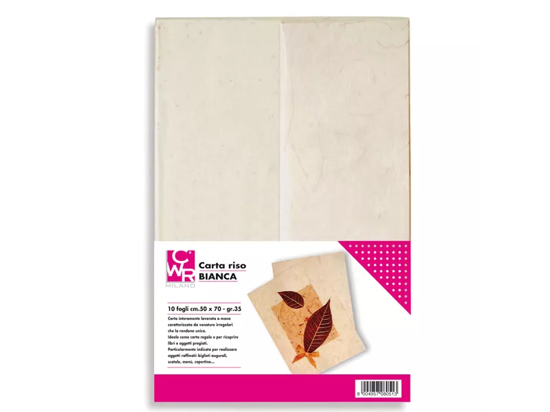 Carta Riso CWR - 50x70 cm - 25 g - 08051 (Bianco Conf. 100)