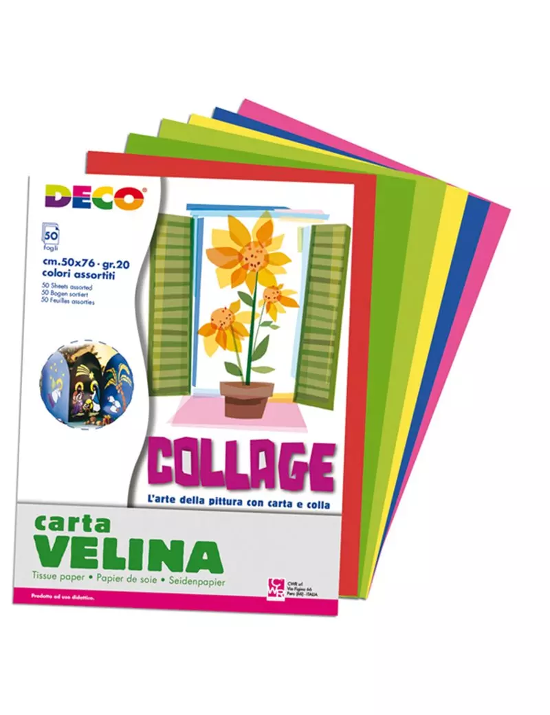 Carta Velina Deco CWR - 50x76 cm - 09382 (Assortiti Conf. 50) Carta Velina Deco CWR - 50x76 cm - 09382 (Assortiti Conf. 50)