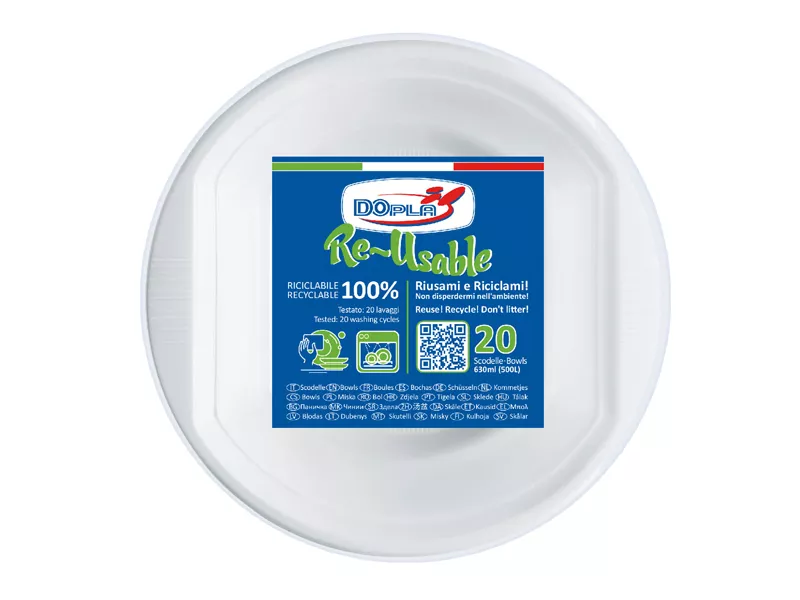 Scodelle Reuse DOpla - 630 ml - 08130 (Bianco Conf. 20)