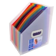 Portariviste Classificatore Crystal Exacompta - 12 Tasche - 26,5x32,5 cm - 55598E (Multicolore)
