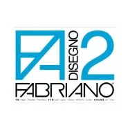 Album da Disegno Fabriano 2 - 24x33 cm - Liscio Riquadrato con Angoli (Bianco)