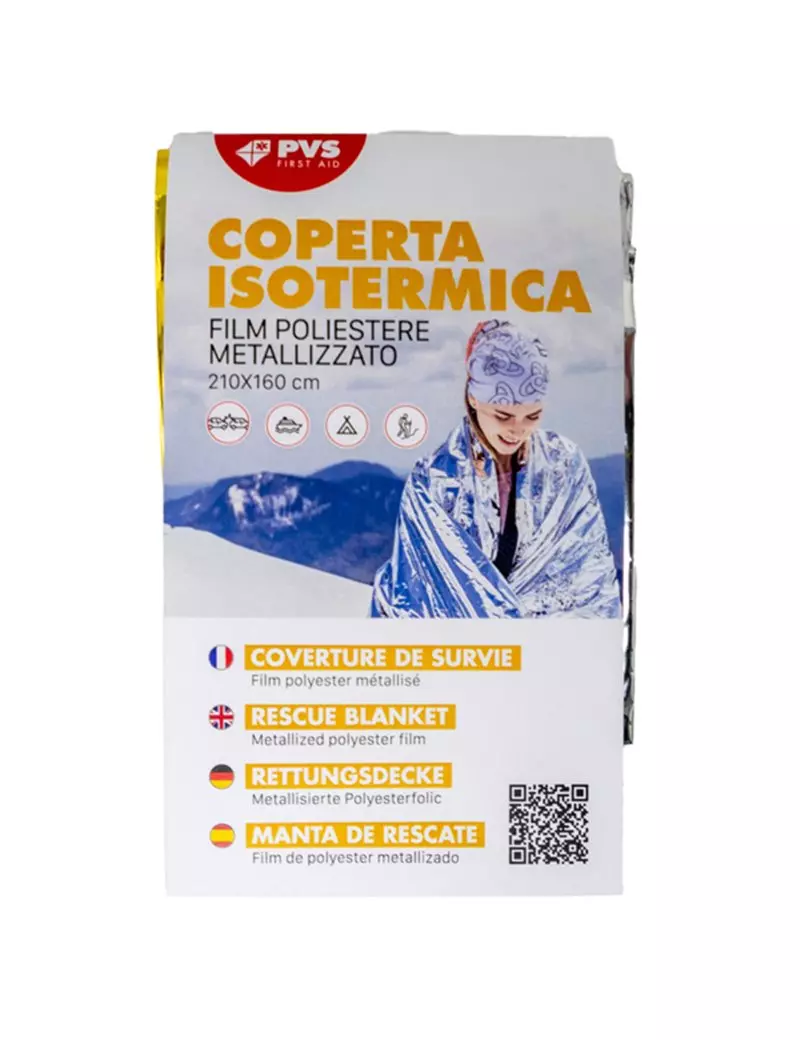 Coperta Isotermica PVS - 210x160 cm - COP216 (Argento e Oro) Coperta Isotermica PVS - 210x160 cm - COP216 (Argento e Oro)