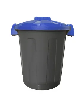 Bidone Portarifiuti Dusty Mobil Plastic - 25 Litri - 105/25-BLB (Nero e Blu)