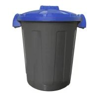 Bidone Portarifiuti Dusty Mobil Plastic - 25 Litri - 105/25-BLB (Nero e Blu)
