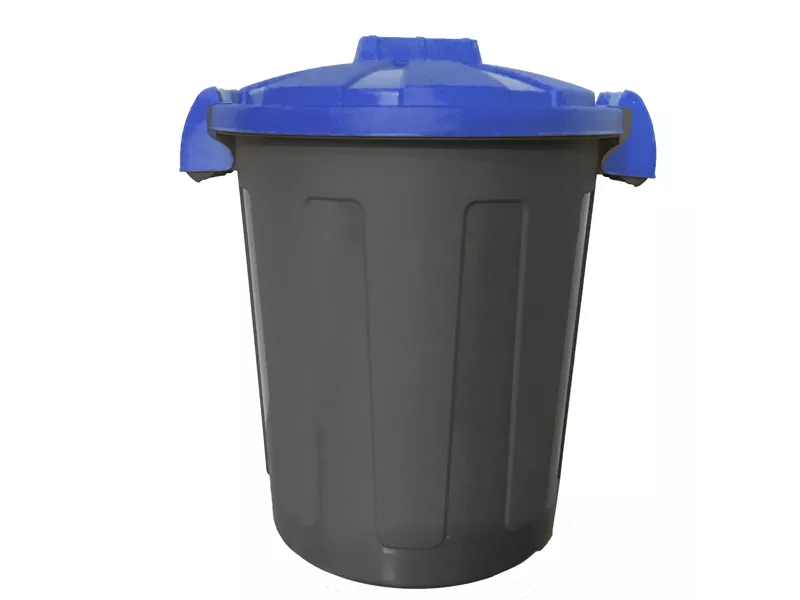 Bidone Portarifiuti Dusty Mobil Plastic - 25 Litri - 105/25-BLB (Nero e Blu)