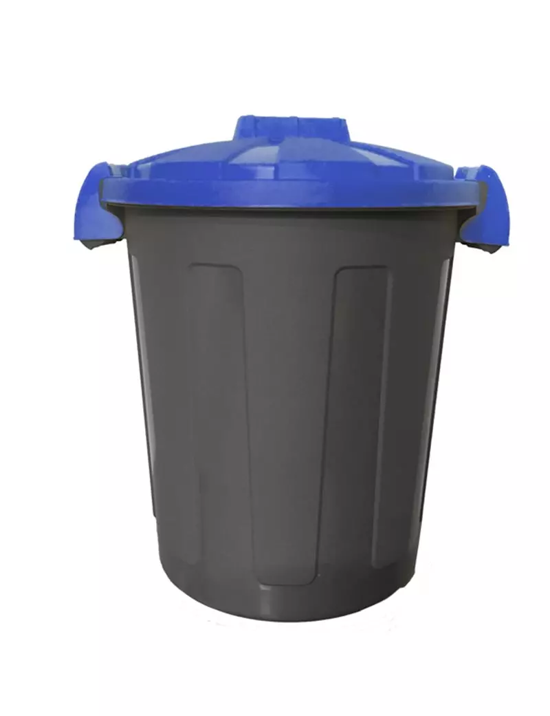 Bidone Portarifiuti Dusty Mobil Plastic - 25 Litri - 105/25-BLB (Nero e Blu)