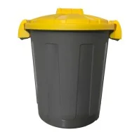 Bidone Portarifiuti Dusty Mobil Plastic - 25 Litri - 105/25-GIA (Nero e Giallo)