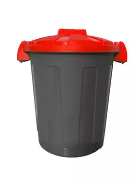 Bidone Portarifiuti Dusty Mobil Plastic - 25 Litri - 105/25-ROB (Nero e Rosso)