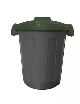 Bidone Portarifiuti Dusty Mobil Plastic - 25 Litri - 105/25-VES (Nero e Verde)