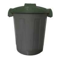 Bidone Portarifiuti Dusty Mobil Plastic - 25 Litri - 105/25-VES (Nero e Verde)