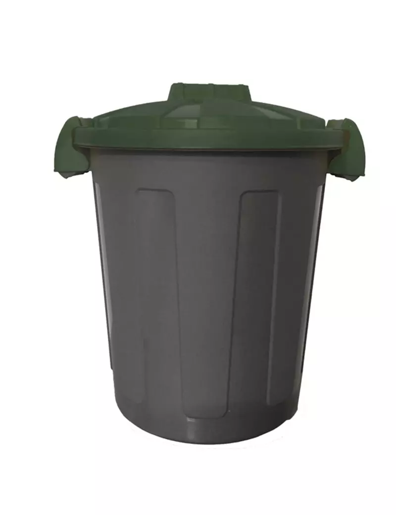 Bidone Portarifiuti Dusty Mobil Plastic - 25 Litri - 105/25-VES (Nero e Verde) Bidone Portarifiuti Dusty Mobil Plastic - 25 Litri - 105/25-VES (Nero e Verde)