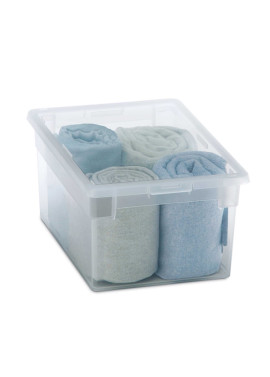 Contenitore Multiuso Light Box M/2 Terry Store Age - 19,5x28x13,2 cm - 6 Litri - 1001969 (Trasparente)